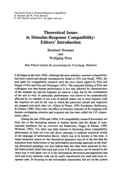 Theoretical Issues in Stimulus-Response Compatibility