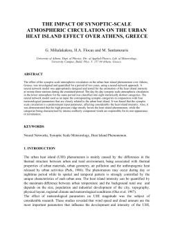 the impact of synoptic-scale atmospheric circulation on the urban