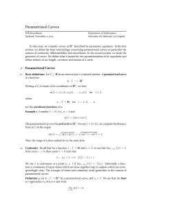 Parametrized Curves