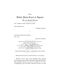 Gruber v. Creditors` Protection Service