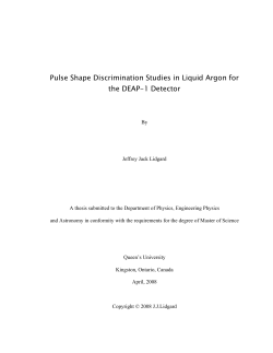Pulse Shape Discrimination Studies in Liquid Argon - DEAP-3600