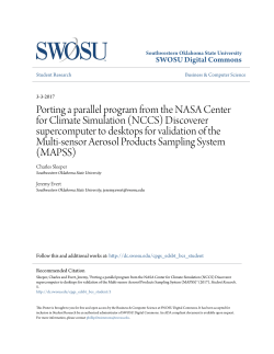 Porting a parallel program from the NASA Center for Climate