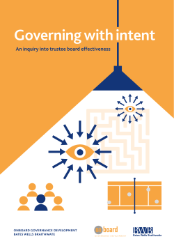 Governing with intent