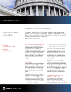 Federal Systems Integrator Federal Systems Integrator