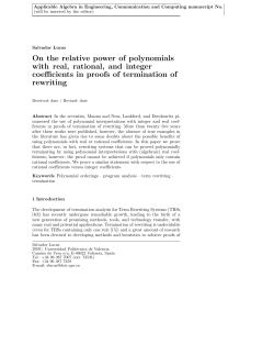 On the relative power of polynomials with real, rational, and integer