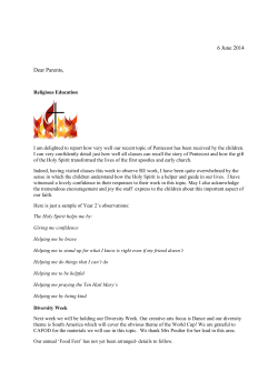 6 June 2014 Dear Parents,