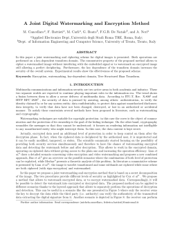 A Joint Digital Watermarking and Encryption Method