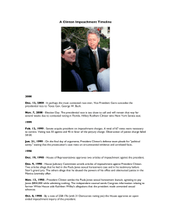 A Clinton Impeachment Timeline