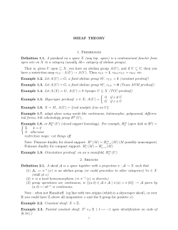 Greg`s lecture notes on sheaf theory