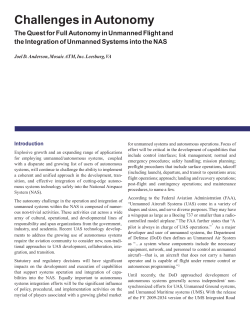 Challenges in Autonomy