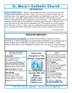 7:00AM English 5:30PM English 7:00PM Spanish