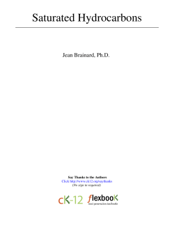 Saturated Hydrocarbons - cK-12