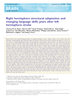 Right hemisphere structural adaptation and