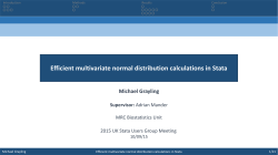Efficient multivariate normal distribution calculations in Stata Michael