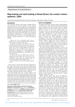 Map-making and myth-making in Broad Street: the London cholera