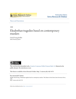 Elizabethan tragedies based on contemporary murders