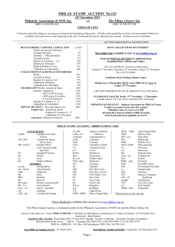 Catalogue #122 - Philas Stamp Auctions