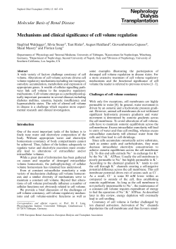 Mechanisms and clinical significance of cell volume regulation.