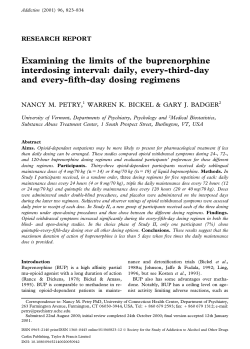 Examining the limits of the buprenorphine interdosing interval: daily