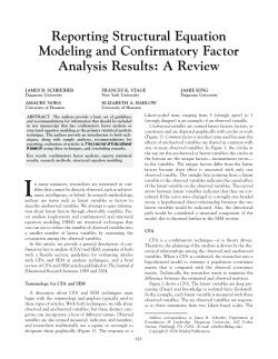 Reporting Structural Equation Modeling and Confirmatory Factor