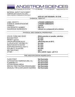MATERIAL SAFETY DATA SHEET