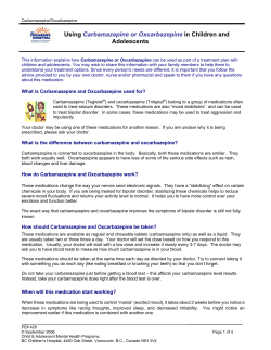 Carbamazepine or Oxcarbazepine in Children