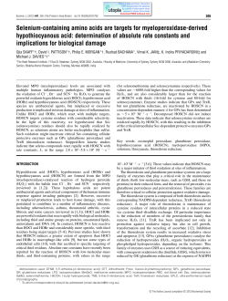 Selenium-containing amino acids are targets for myeloperoxidase