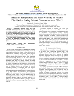 Effects of Temperature and Space Velocity on Product