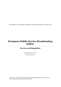 European Public Service Broadcasting Online