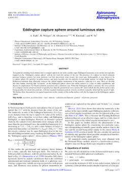 Eddington capture sphere around luminous stars