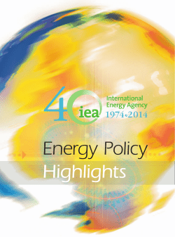 Energy Policy Highlights - International Energy Agency