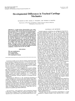 Developmental Differences in Tracheal Cartilage Mechanics
