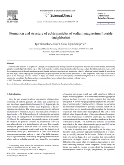Formation and structure of cubic particles of sodium magnesium