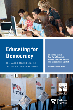 Educating for Democracy