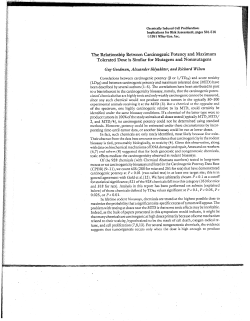 The Relationship Between Carcinogenic Potency