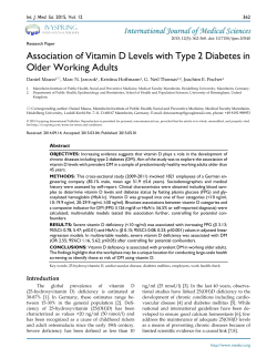 Association of Vitamin D Levels with Type 2 Diabetes in Older