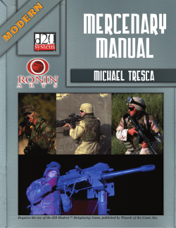 Modern: Mercenary Manual