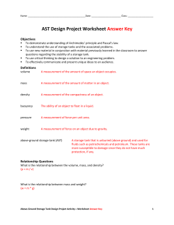 AST Design Project Worksheet Answer Key