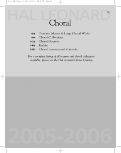Choral - Hal Leonard
