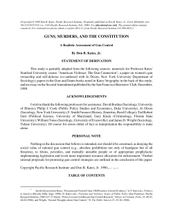 GUNS, MURDERS, AND THE CONSTITUTION