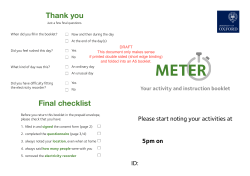 Final checklist Thank you - Energy