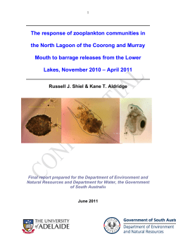 The response of zooplankton communities in the North Lagoon of