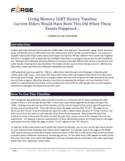 Living Memory LGBT History Timeline
