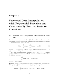 Scattered Data Interpolation with Polynomial Precision and