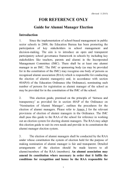Guide for Alumni Manager Election