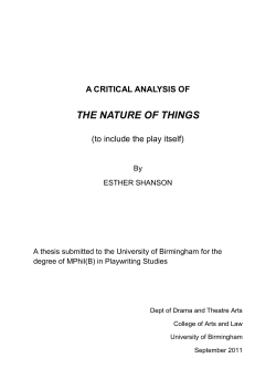 A critical analysis of The Nature of Things (to