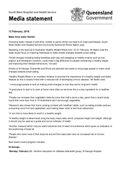 SWHHS Healthy Weight Week 160211