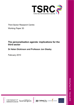The personalisation agenda