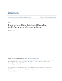 Investigation of Non-Lubricated Piston Ring Problems - Purdue e-Pubs