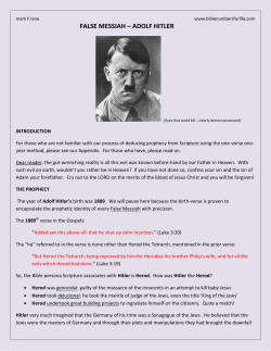 false messiah &ndash; adolf hitler
